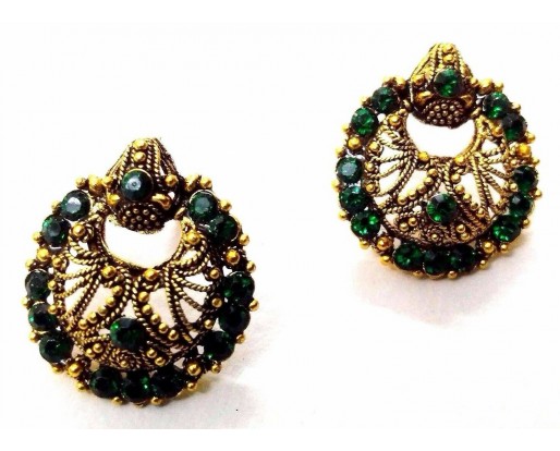 Golden Oxidized Earring Bali Jewelry Bollywood Ethnic Imitation Drop Dangle A145